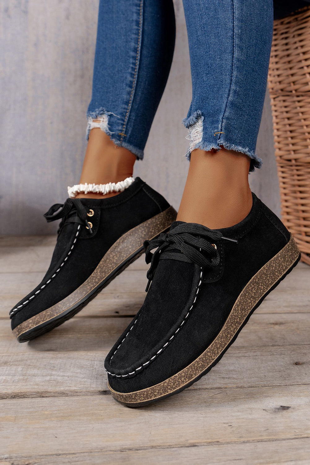 Sutton Thick Sole Lace-up Casual Shoes  DAME BOHEME