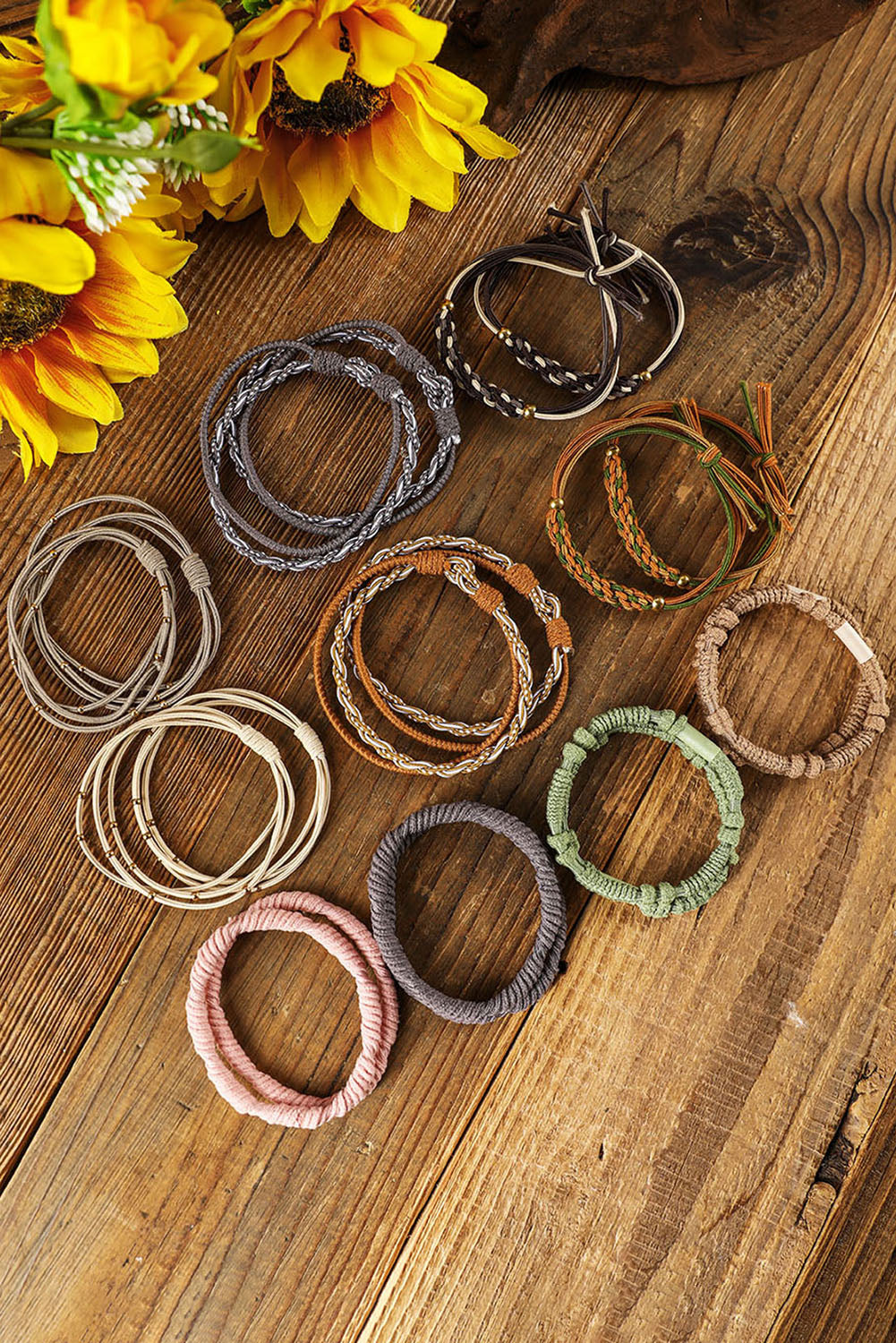 10pcs Boho Knotted Hair Ties  DAME BOHEME