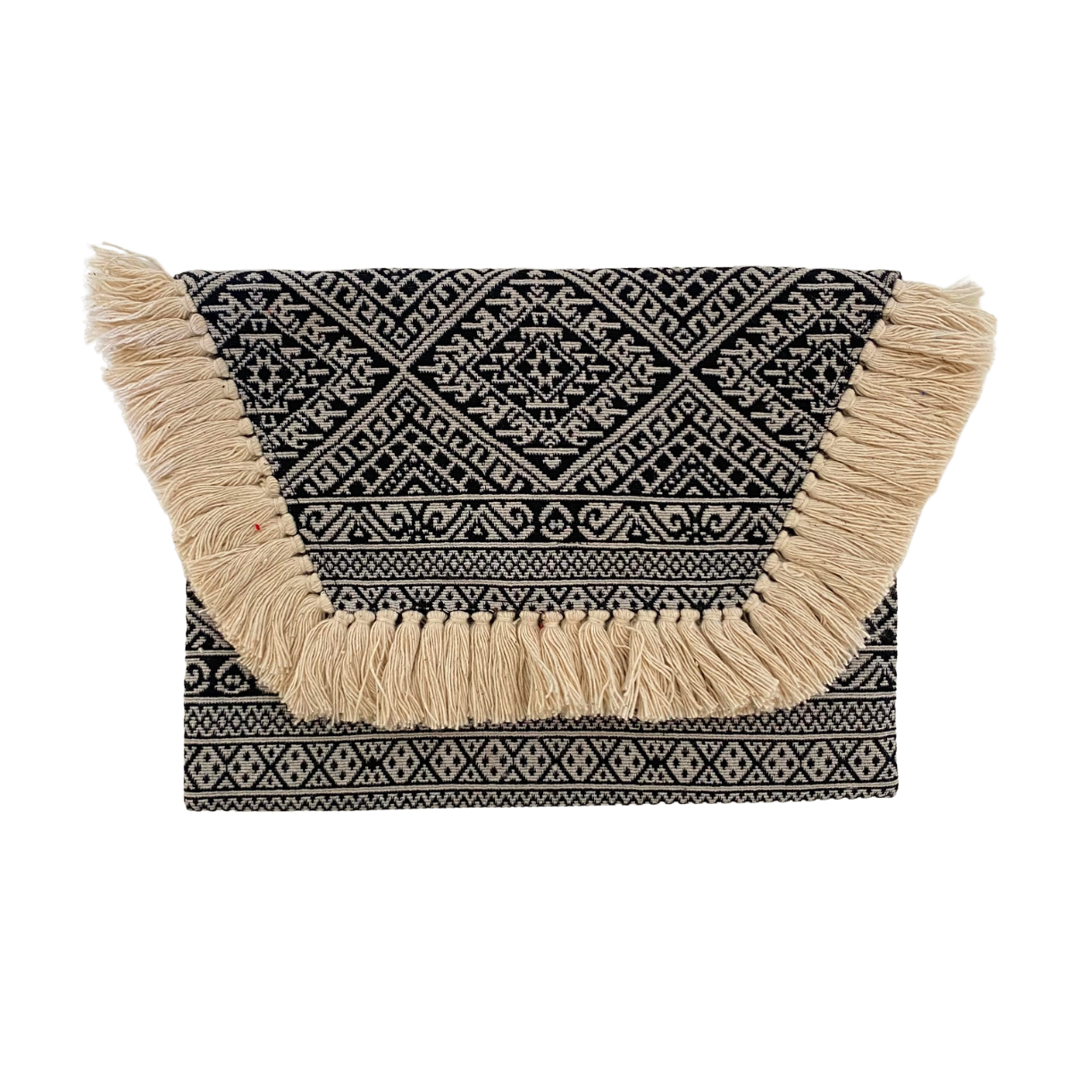 Embroidered Multi Tassel Envelope Clutch Bag - Thailand  DAME BOHEME