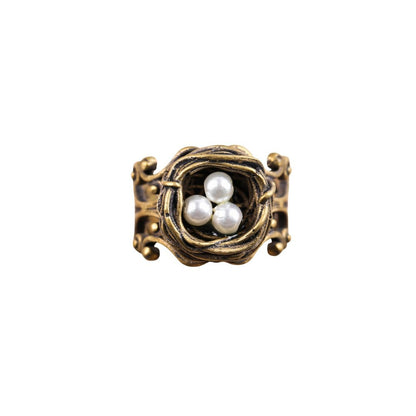 Bird's Nest Ring in Old Gold | Vintage | Adjustable Size  DAME BOHEME