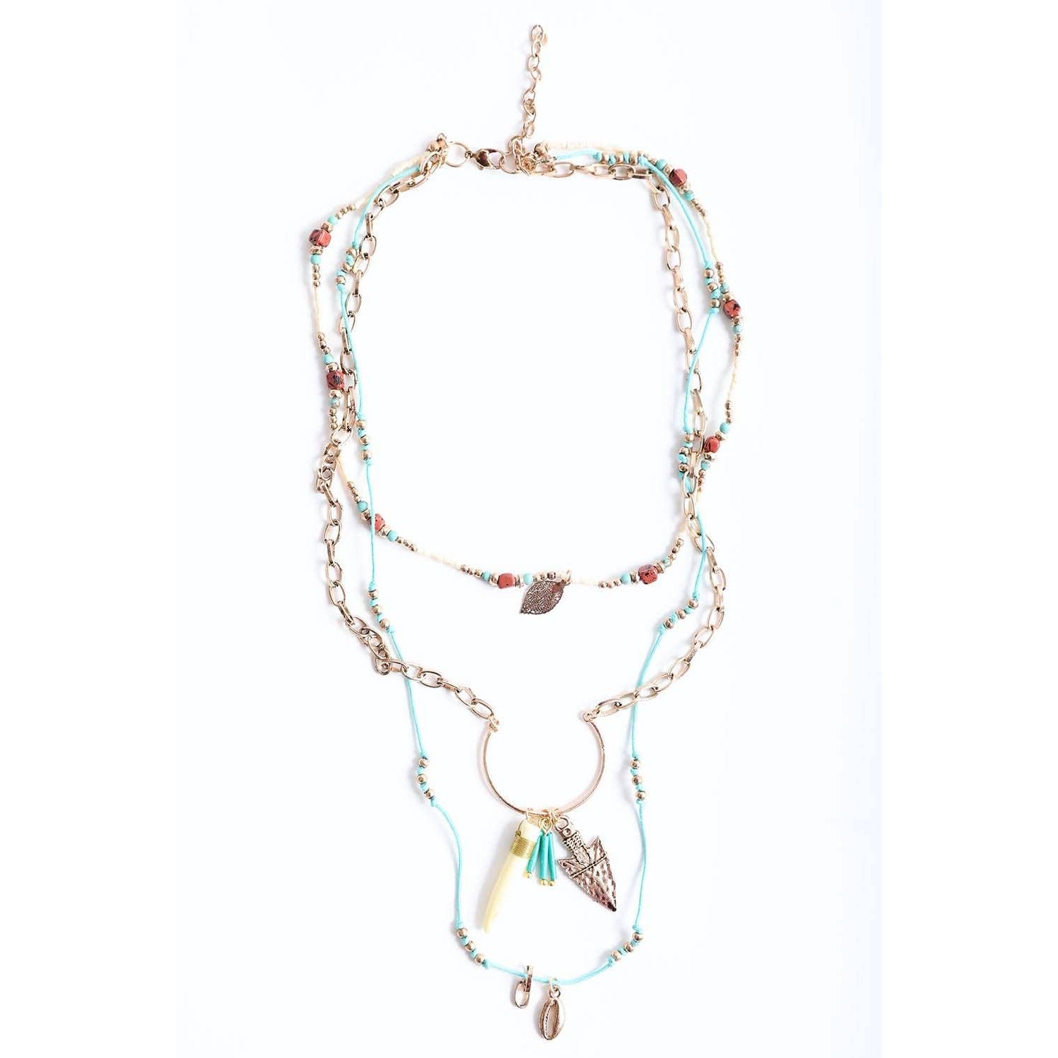 Bohemian Chic Faux Tusk & Horn Necklace  DAME BOHEME