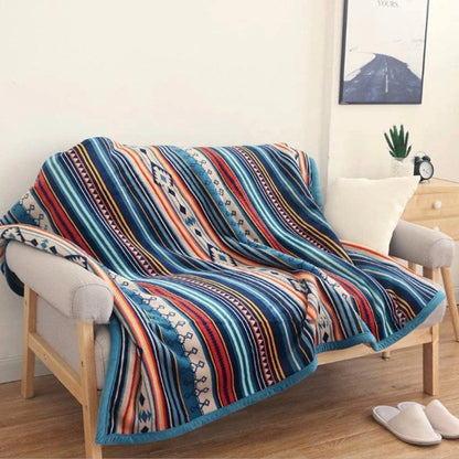 Bohemian Sherpa Throw Blanket  DAME BOHEME