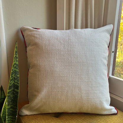 Buffalo Plaid Merry Christmas Embroidered Pillow Cover  DAME BOHEME