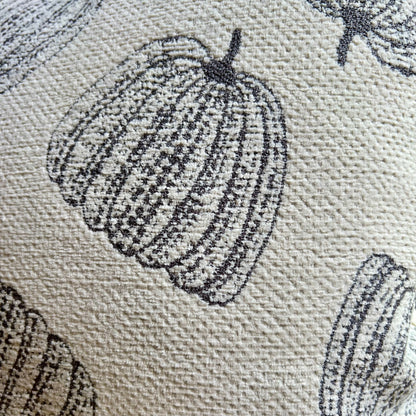 Chenille Charcoal Pumpkin Pillow Cover  DAME BOHEME