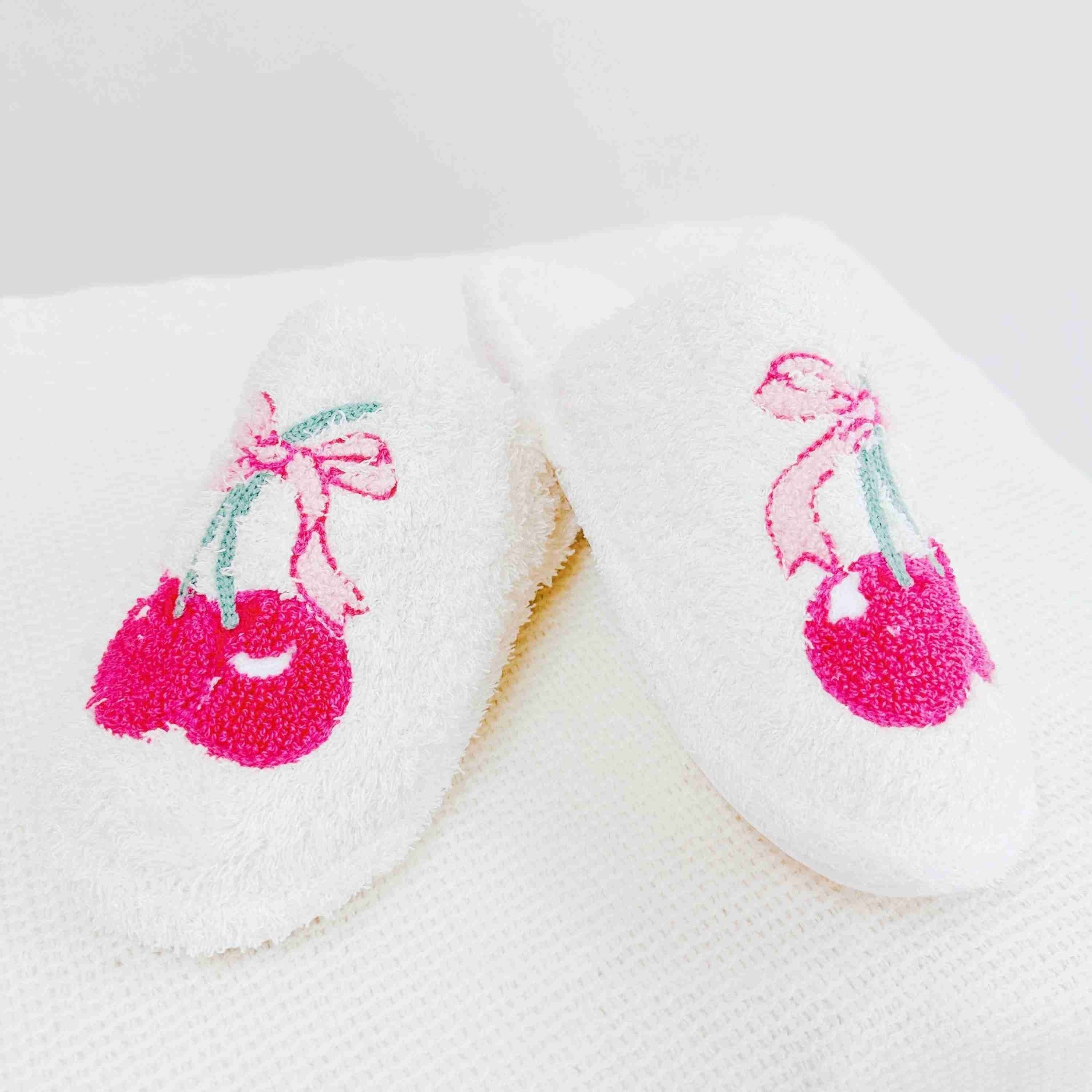 Cherry Bow Coziest Lounge Slippers - DAME BOHEME