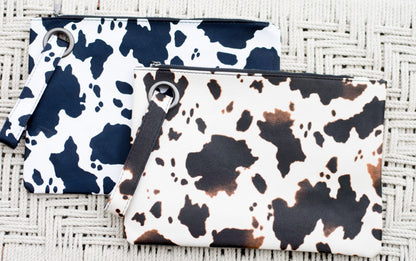 Cow Print Oversized Vegan PU Leather Everyday Clutch Aili's Corner
