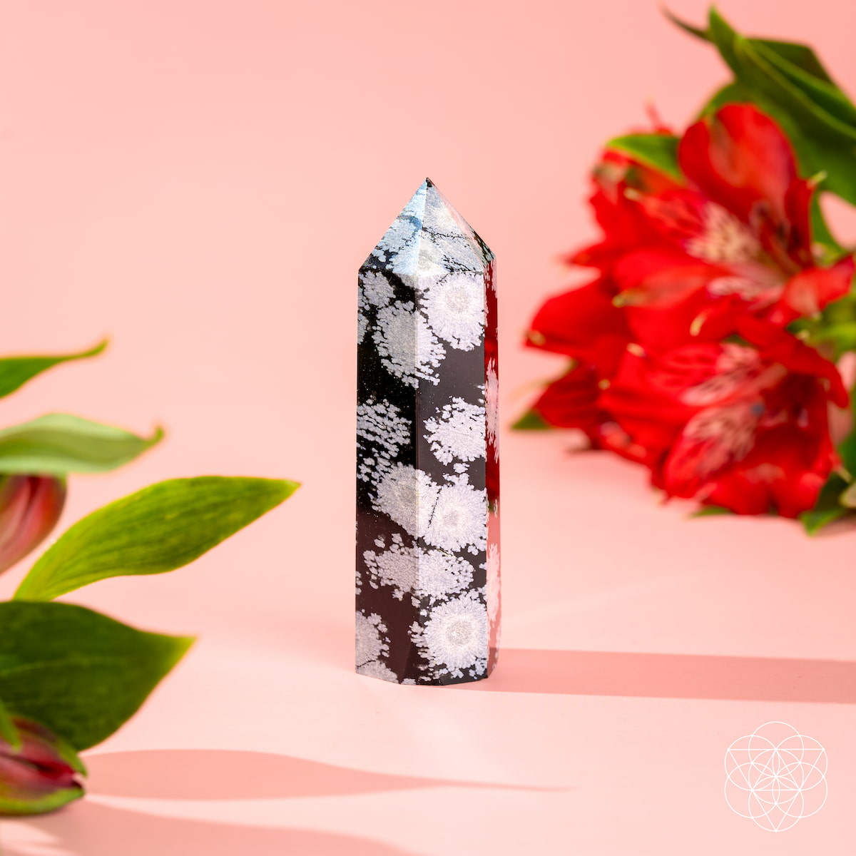 Spiritual Bodyguard - Snowflake Obsidian Point  DAME BOHEME