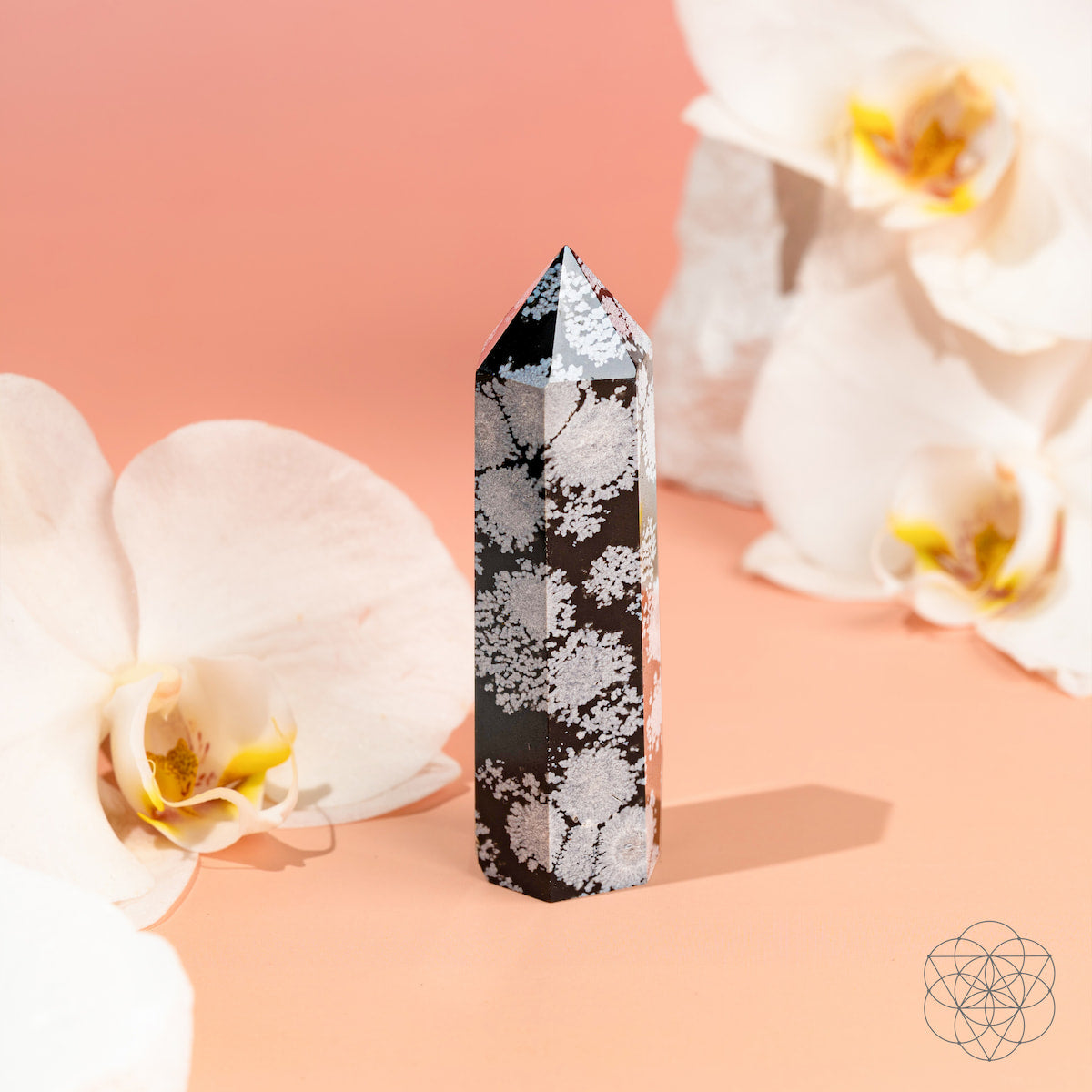 Spiritual Bodyguard - Snowflake Obsidian Point  DAME BOHEME