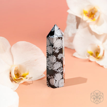 Spiritual Bodyguard - Snowflake Obsidian Point  DAME BOHEME