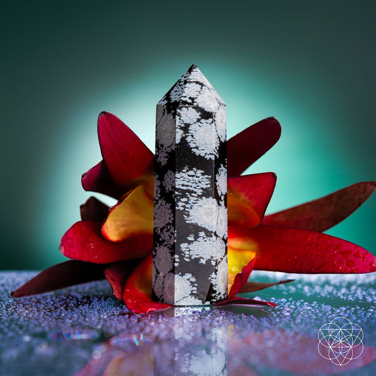 Spiritual Bodyguard - Snowflake Obsidian Point  DAME BOHEME