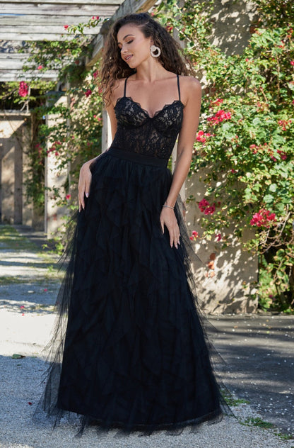 Dahlia Gown - Black - Tulle & Lace Dress  DAME BOHEME