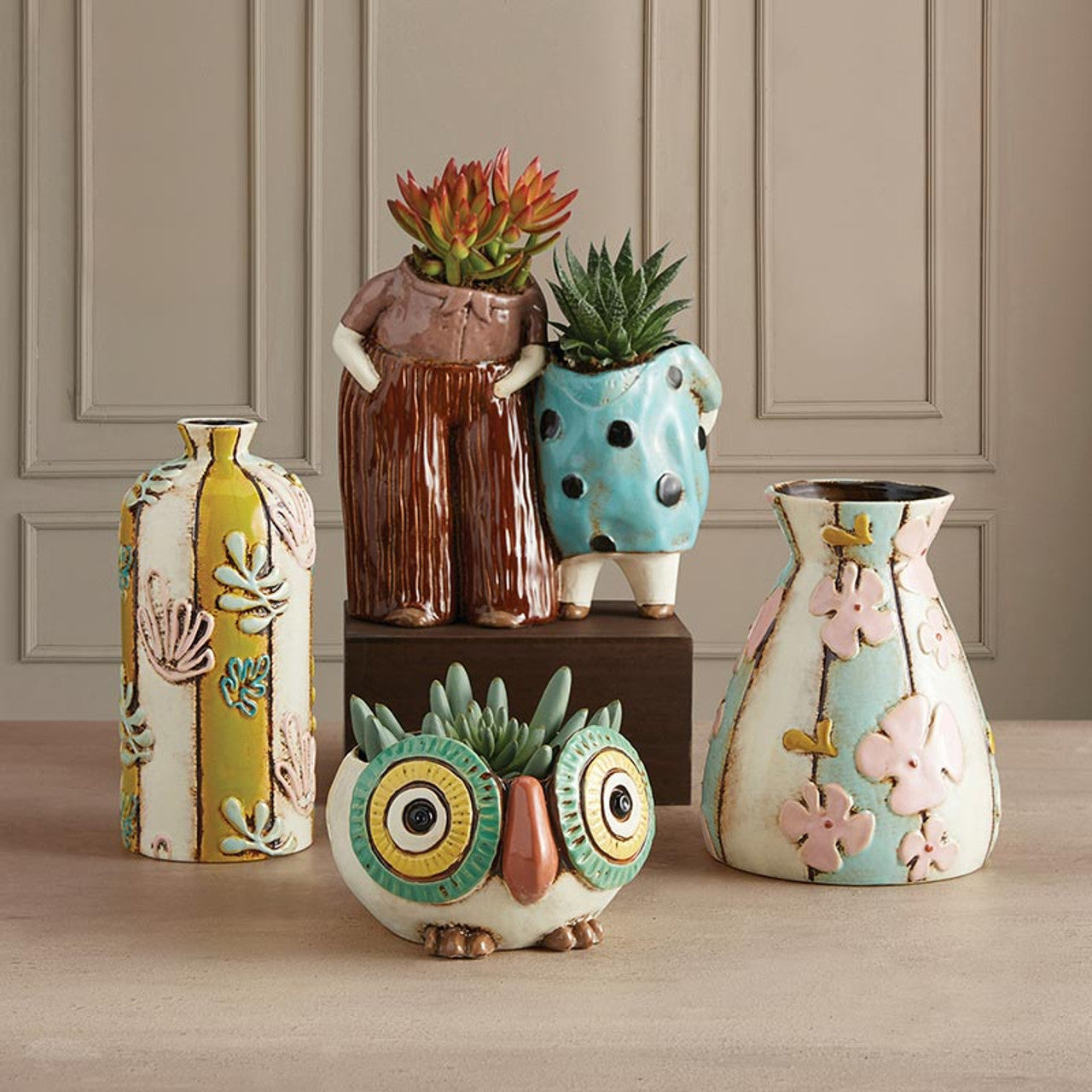 Deep Sea Ceramic Vase | Decorative Flower Bud Holder | 4