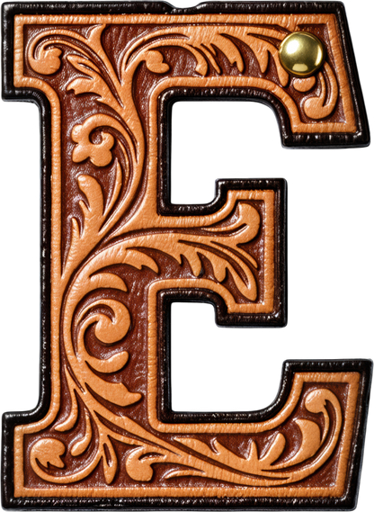 Monogrammed Initial Western Leather Look Saddle Longhorn Cowboy Cowgirl Kitchen Dish Towels Made in America  DAME BOHEME