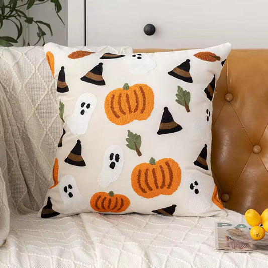 Embroidered Halloween Pillow Cover  DAME BOHEME