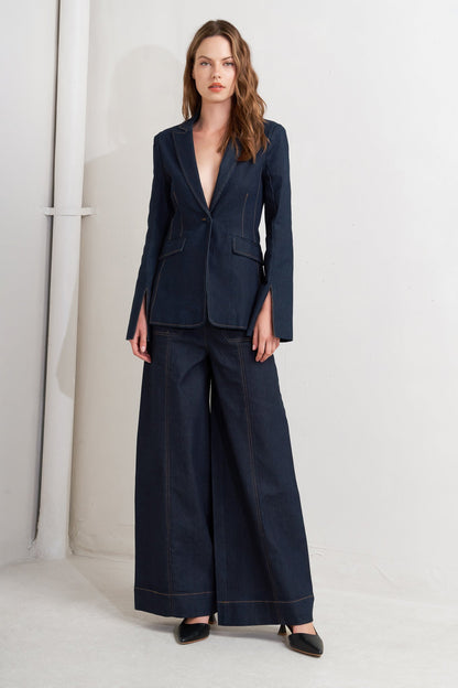 URBAN PANEL DENIM BLAZER  DAME BOHEME