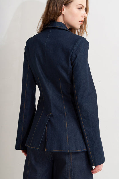 URBAN PANEL DENIM BLAZER  DAME BOHEME