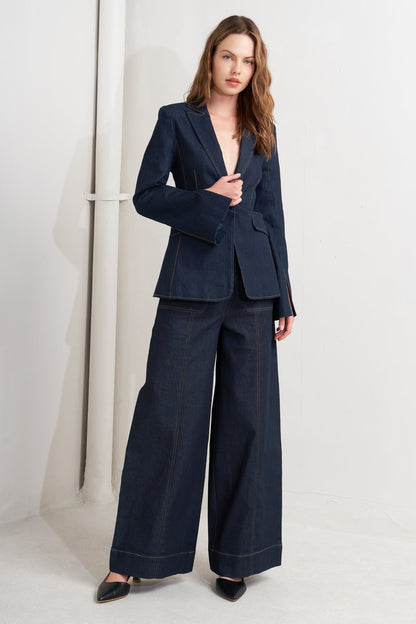 URBAN PANEL DENIM BLAZER  DAME BOHEME