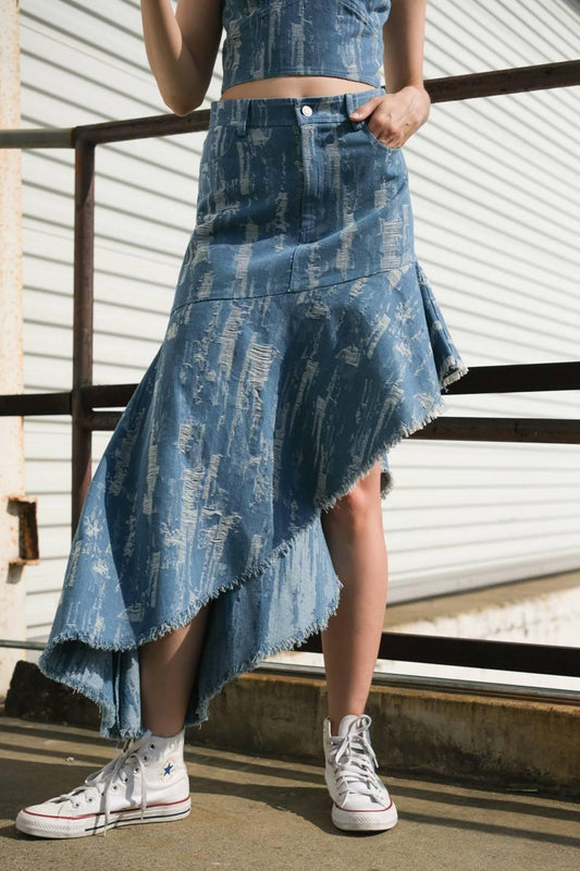BREEZY ADORATION DENIM SKIRT  DAME BOHEME