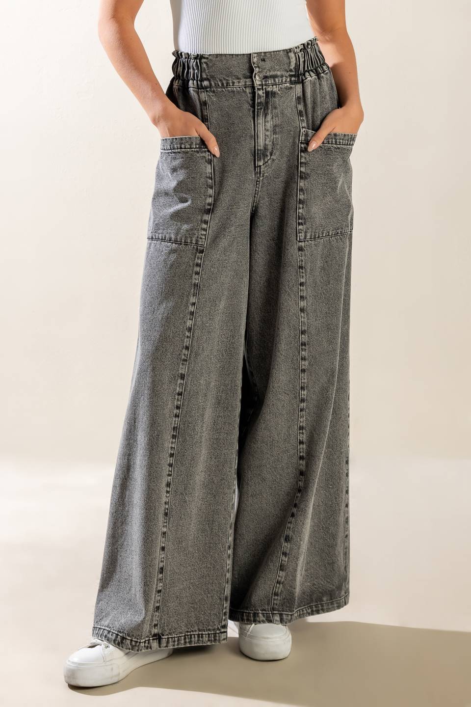 EXPLORING THE CITY DENIM PANTS  DAME BOHEME