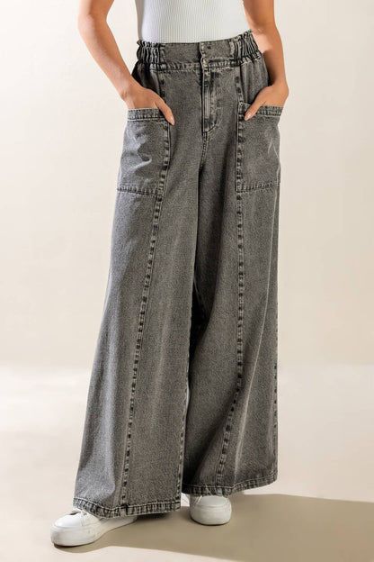 EXPLORING THE CITY DENIM PANTS  DAME BOHEME
