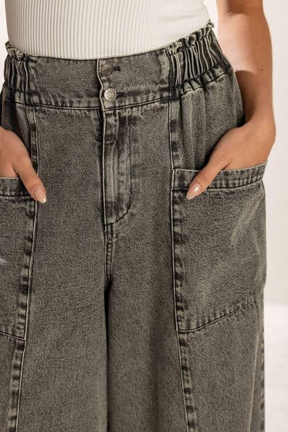 EXPLORING THE CITY DENIM PANTS  DAME BOHEME