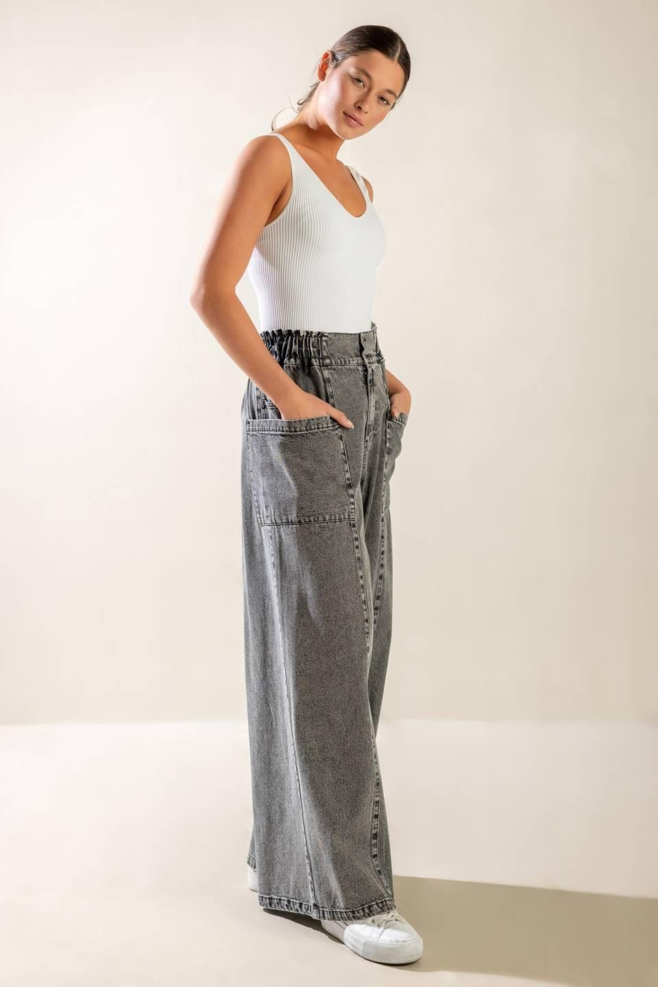 EXPLORING THE CITY DENIM PANTS  DAME BOHEME