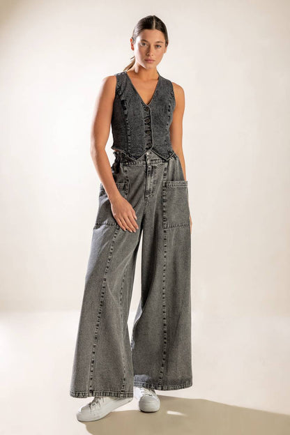 EXPLORING THE CITY DENIM PANTS  DAME BOHEME