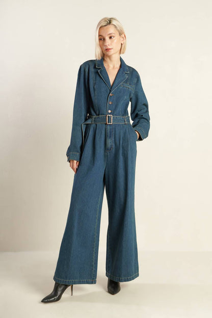 IN THE DETAILS DENIM JUMPSUIT  DAME BOHEME