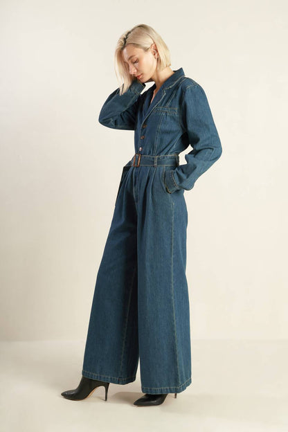 IN THE DETAILS DENIM JUMPSUIT  DAME BOHEME
