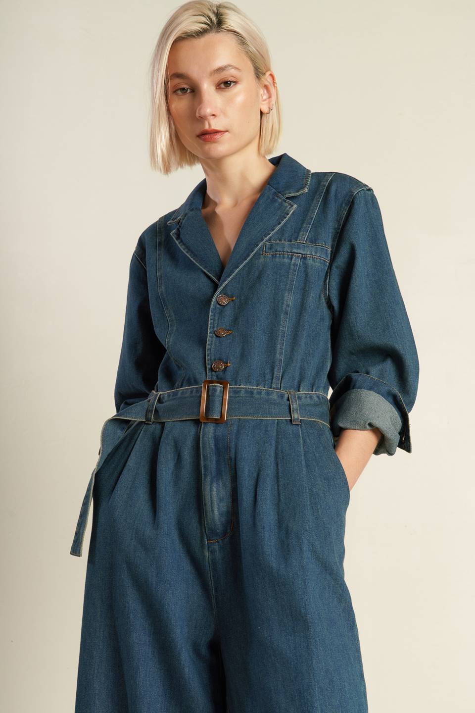 IN THE DETAILS DENIM JUMPSUIT  DAME BOHEME