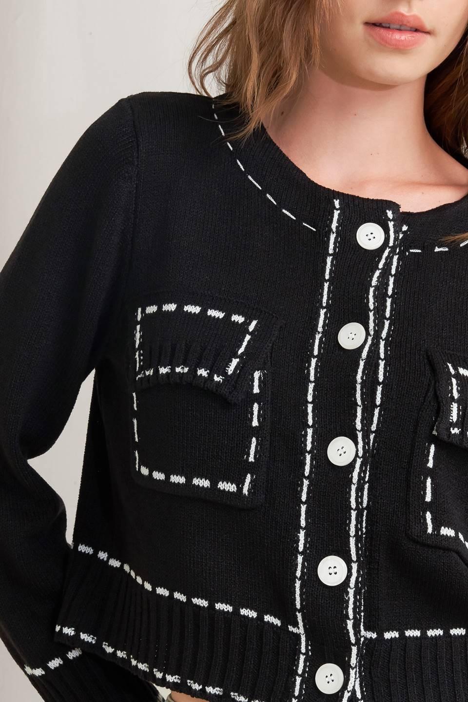 MONO FRAME SWEATER KNIT TOP  DAME BOHEME