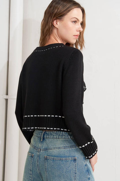 MONO FRAME SWEATER KNIT TOP  DAME BOHEME