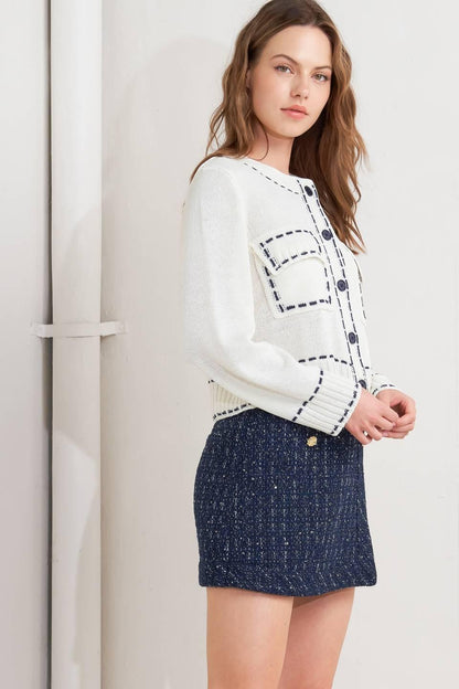 MONO FRAME SWEATER KNIT TOP  DAME BOHEME