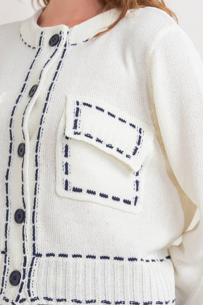 MONO FRAME SWEATER KNIT TOP  DAME BOHEME