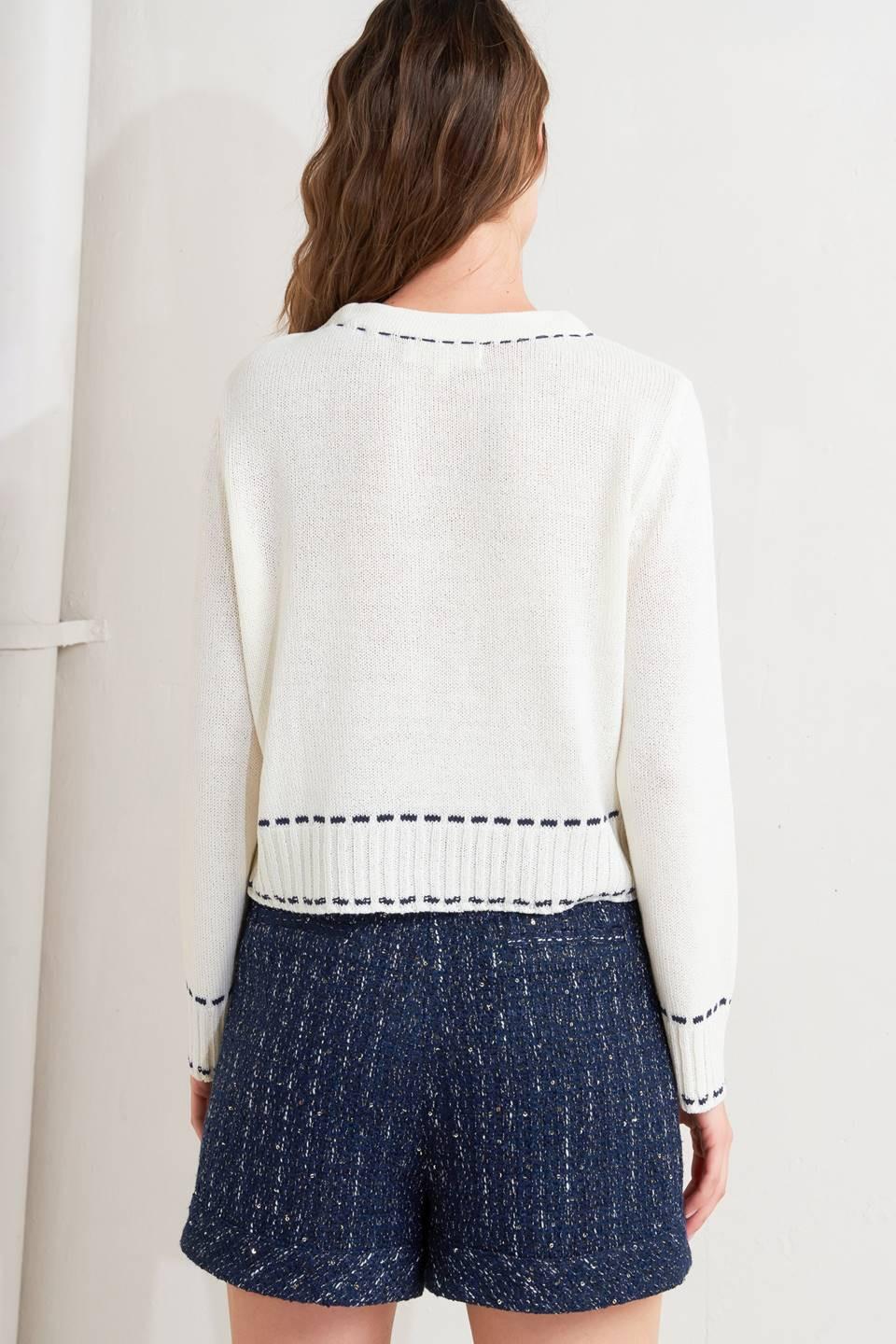 MONO FRAME SWEATER KNIT TOP  DAME BOHEME