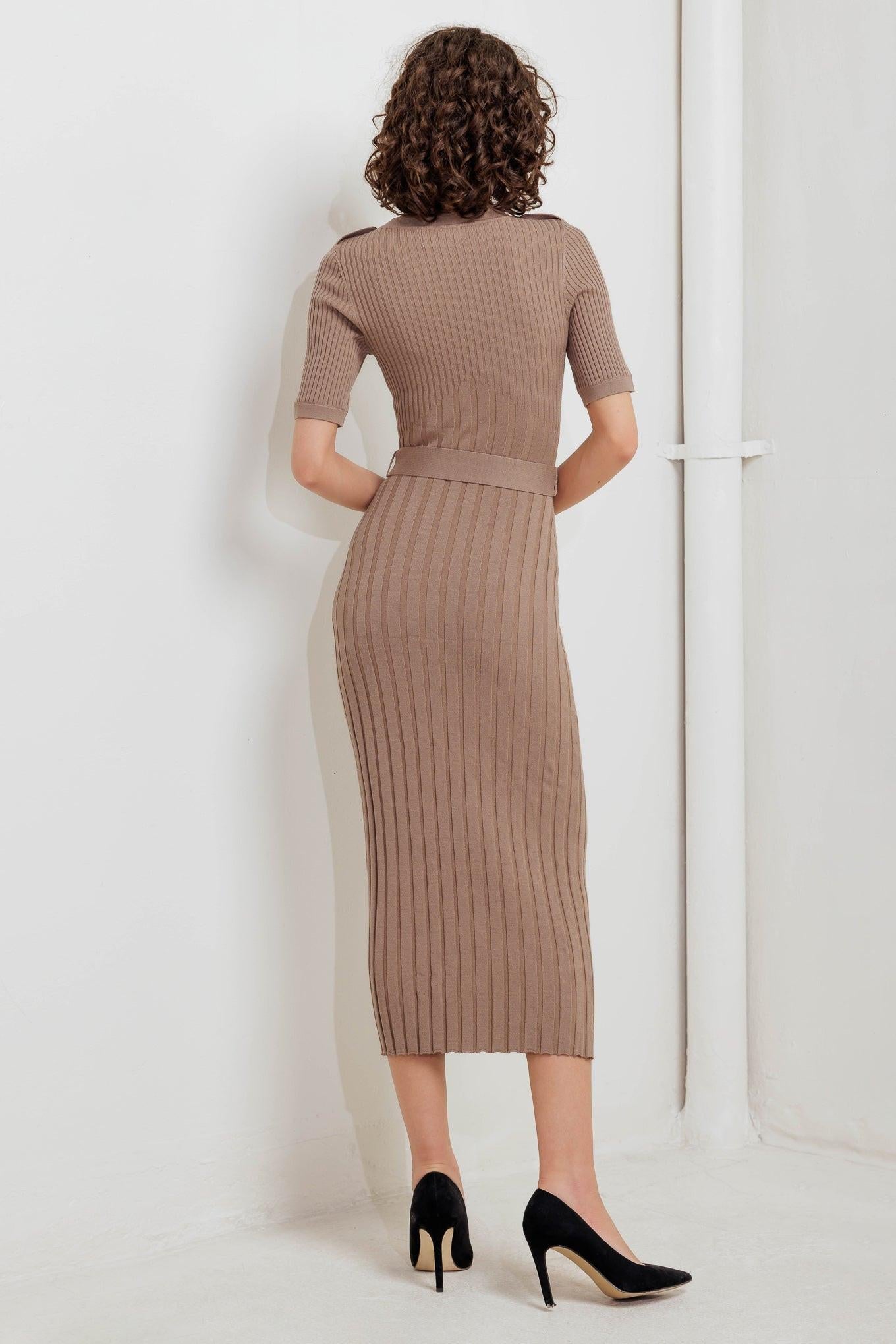 STRUCTURED CHIC SWEATER MIDI DRESS  DAME BOHEME