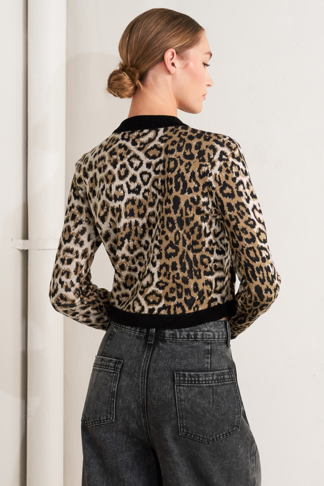 URBAN GODDESS LEOPARD SWEATER CARDIGAN  DAME BOHEME