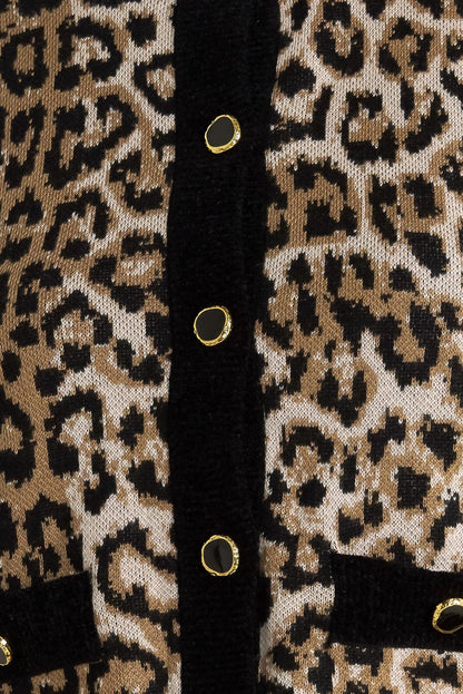 URBAN GODDESS LEOPARD SWEATER CARDIGAN  DAME BOHEME