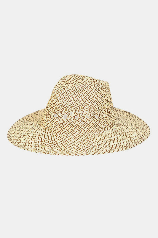 Fame Adjustable Cutout Woven Straw Hat Trendsi