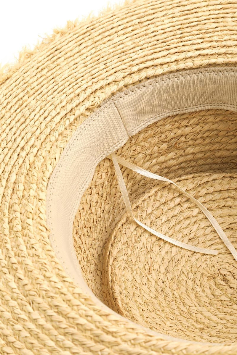 Fame Adjustable Cutout Woven Straw Hat Trendsi