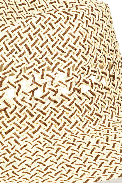 Fame Adjustable Cutout Woven Straw Hat Trendsi