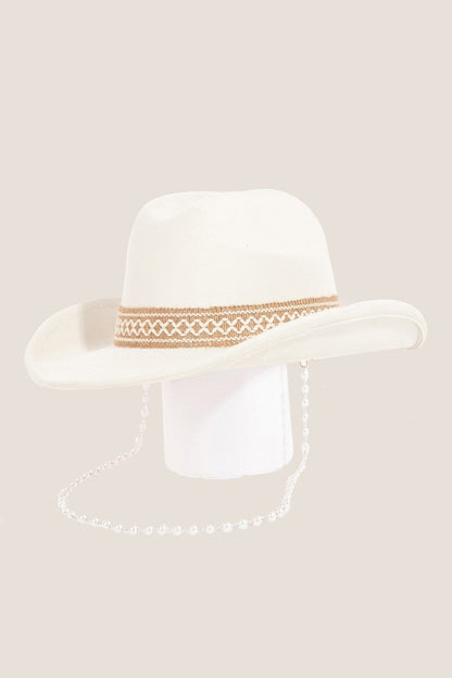 Fame Ornate Decorative Band Cowboy Women Hat Trendsi
