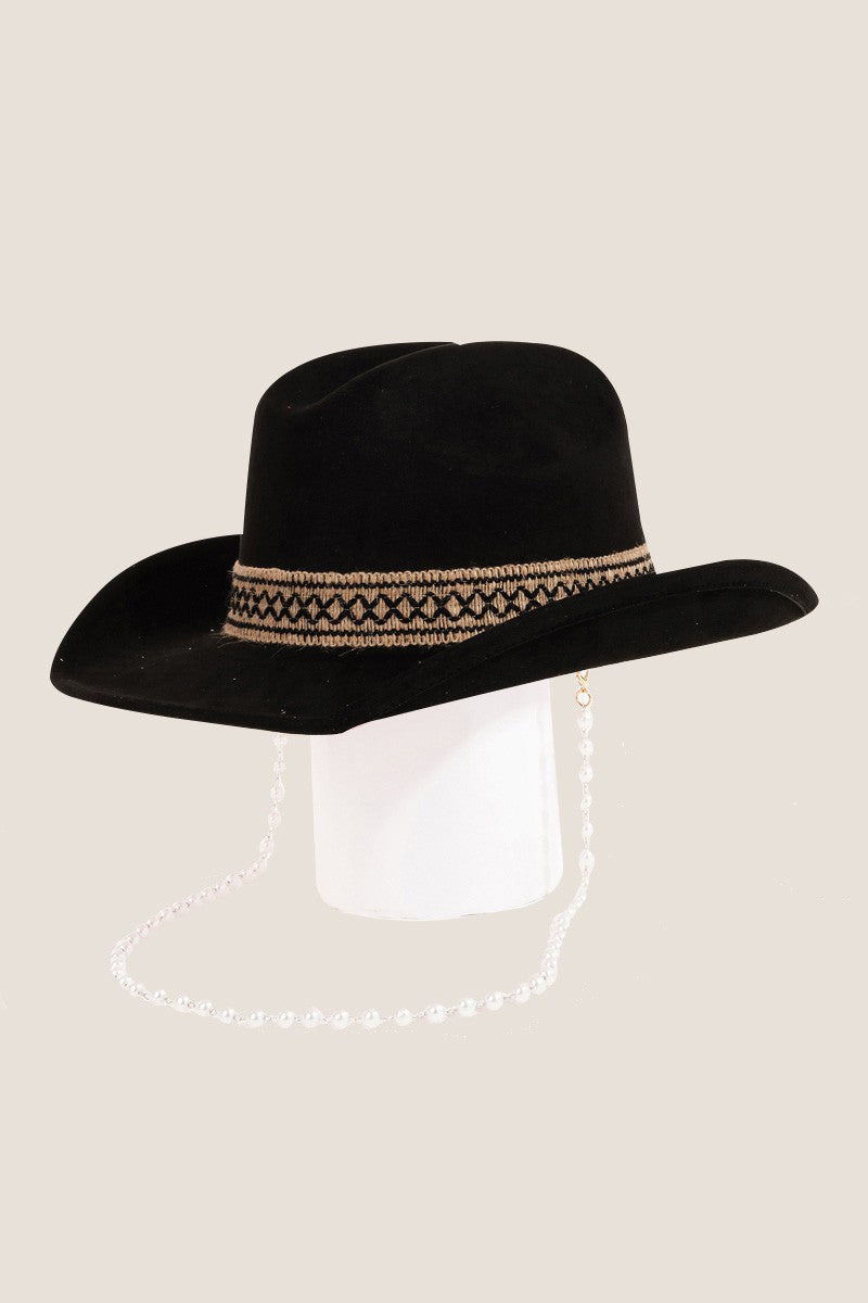 Fame Ornate Decorative Band Cowboy Women Hat Trendsi