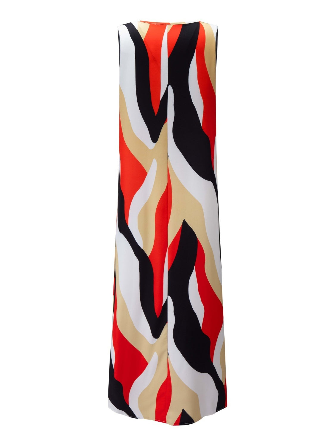 Printed Round Neck Tank Maxi Dress Plus Size