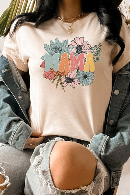 Floral Bouquet Mama Spring Graphic Tee Kissed Apparel