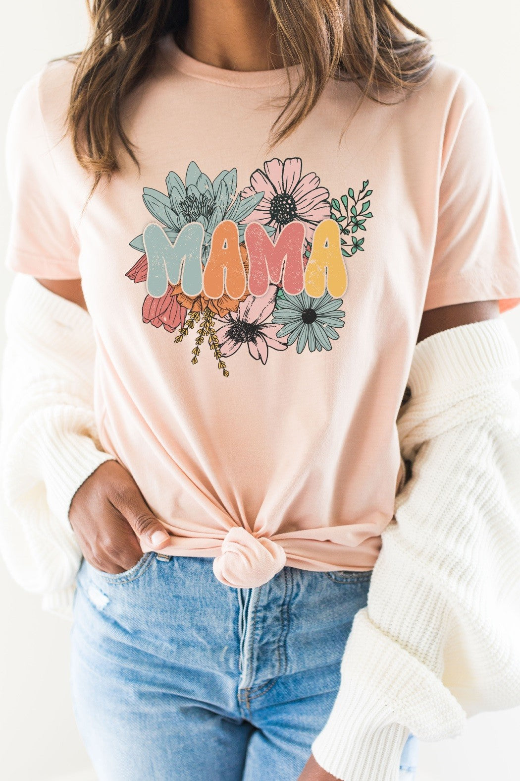Floral Bouquet Mama Spring Graphic Tee Kissed Apparel