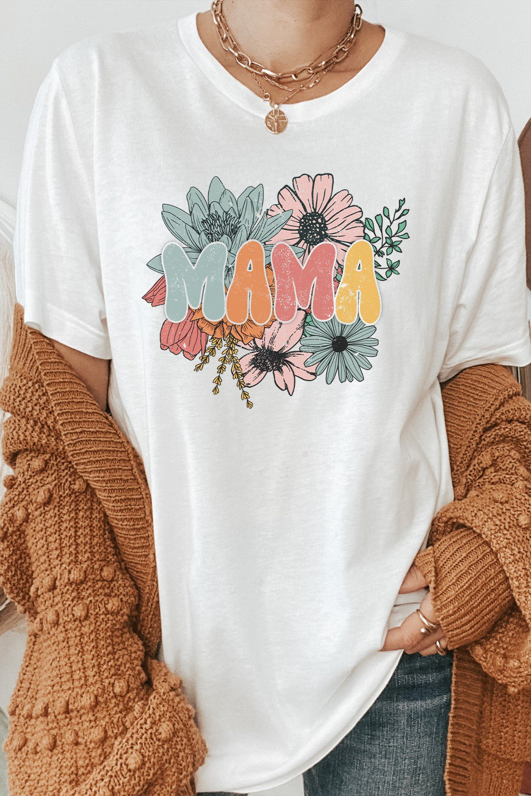Floral Bouquet Mama Spring Graphic Tee Kissed Apparel