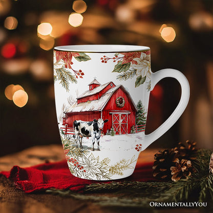 Fancy Farmhouse Holiday Set of 4 Ceramic Mugs  DAME BOHEME