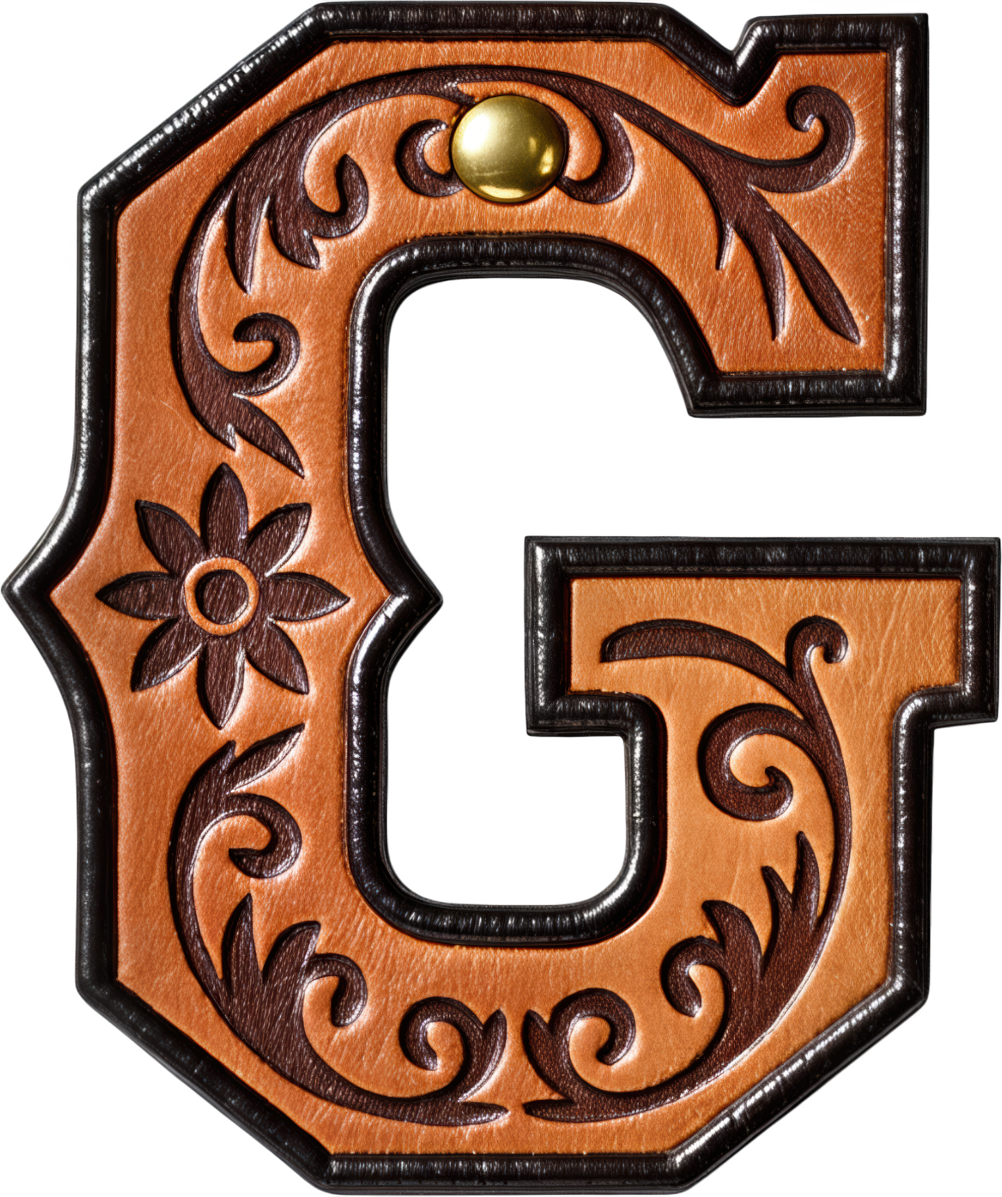 Monogrammed Initial Western Leather Look Saddle Longhorn Cowboy Cowgirl Kitchen Dish Towels Made in America  DAME BOHEME