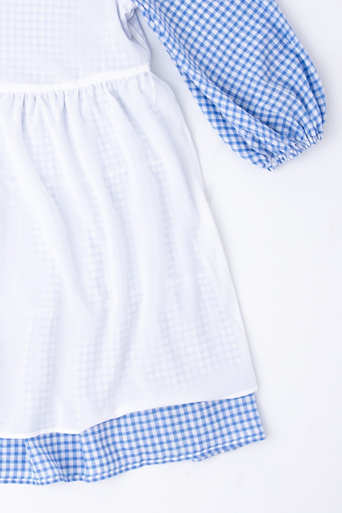 Gingham Checked Tiered Mini Dress